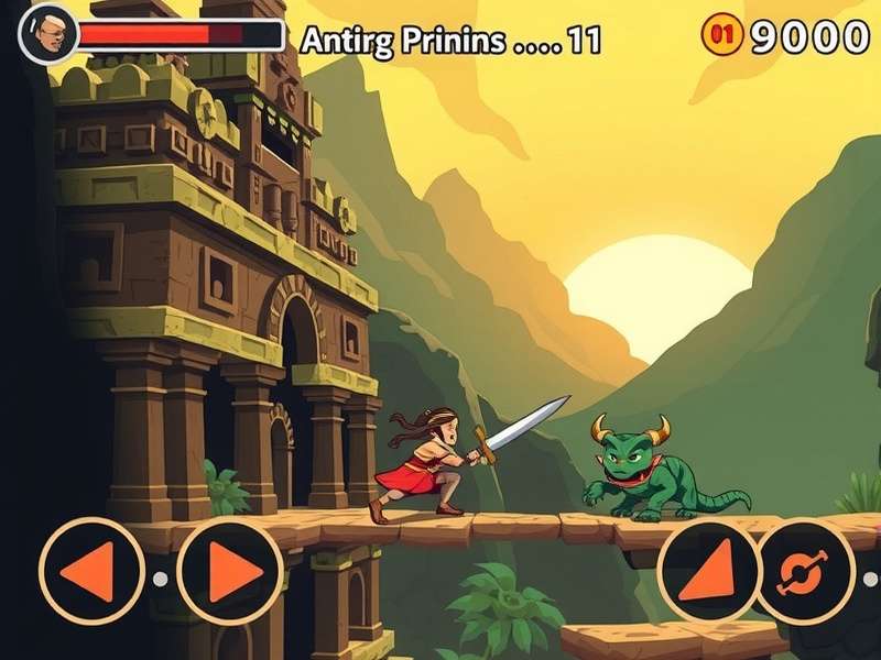 Ancient Path Dash game screenshot showing a character navigating through ancient Indian ruins